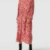 Esprit Midikleid Aus Viskose Mit Allover-Muster - Rot