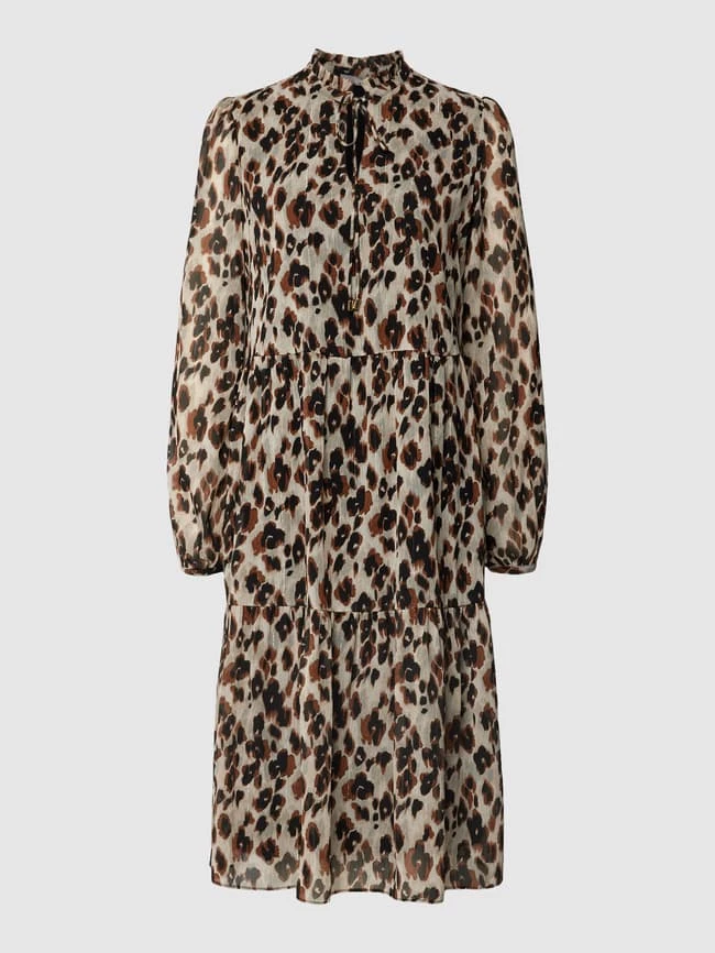 Jake*s Collection Midikleid Mit Animal-Print - Beige – Bild 2