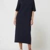 Armedangels Kleid Mit Kurzen Ärmeln Modell 'Constanzaa' - Marineblau