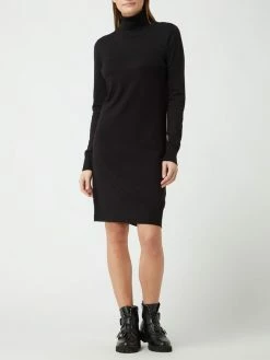 Saint Tropez Strickkleid Aus Viskosemischung Modell 'Mila' - Schwarz