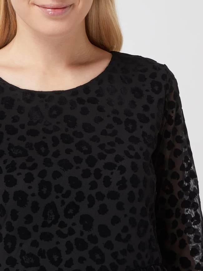 Pieces Midikleid Mit Ausbrenner-Effekt Modell 'Dyma' - Schwarz – Bild 3