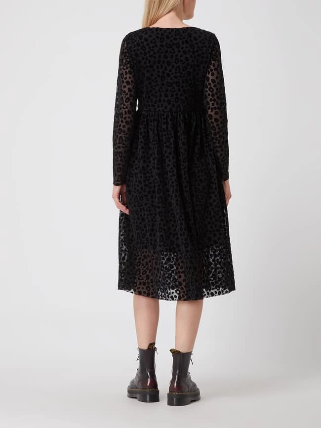 Pieces Midikleid Mit Ausbrenner-Effekt Modell 'Dyma' - Schwarz – Bild 4