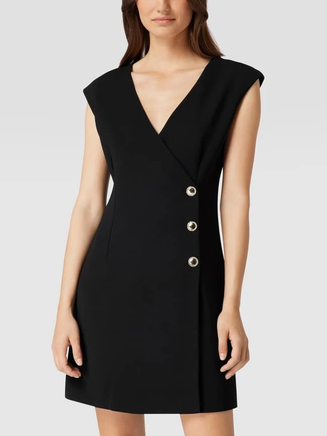 Mango Minikleid In Wickel-Optik - Schwarz – Bild 4