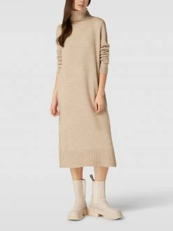 Only Strickkleid Mit Rollkragen In Midilänge Modell 'ONLBRANDIE' - Beige