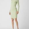KARL KANI Off-Shoulder-Kleid Mit Rippenstruktur - Mint