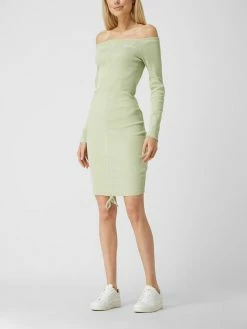 KARL KANI Off-Shoulder-Kleid Mit Rippenstruktur - Mint
