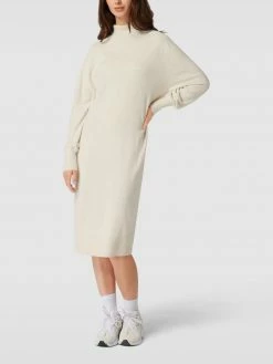 Marc O'Polo Midikleid Mit Schurwoll-Anteil In Melierter Optik - Offwhite Meliert