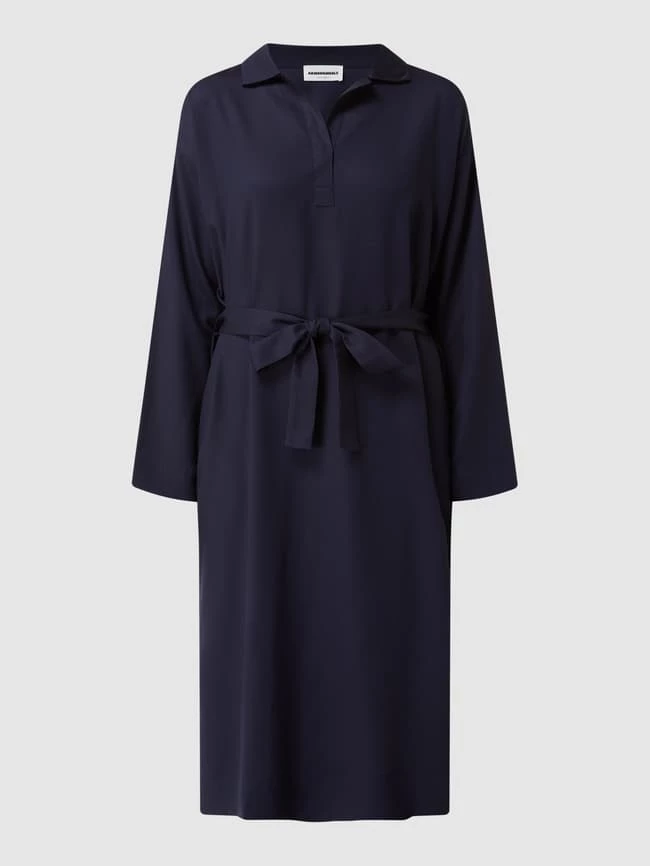 Armedangels Blusenkleid Mit Taillengürtel Modell 'Brisaa' - Marineblau – Bild 2