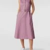 Jake*s Collection Midikleid Mit Taillengürtel - Lila