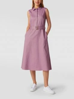 Jake*s Collection Midikleid Mit Taillengürtel - Lila