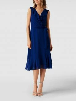 Paradi Cocktailkleid Mit Volants - Royalblau