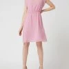 Comma Kleid Aus Krepp - Pink