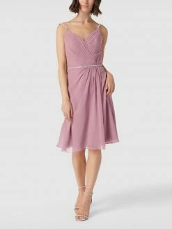 Luxuar Cocktailkleid Mit Strasssteinbesatz - Rosa