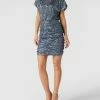 Swing Cocktailkleid Mit Paillettenbesatz - Bleu
