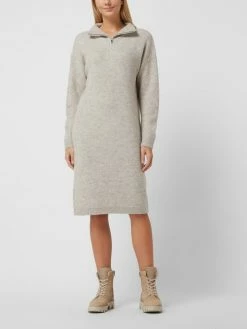 Tom Tailor Denim Strickkleid In Melange-Optik - Hellgrau