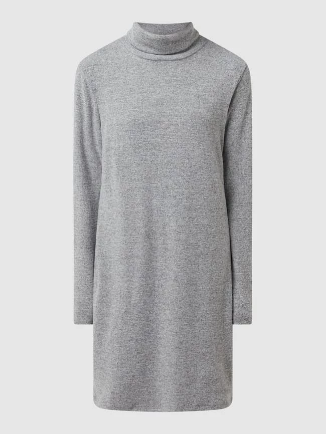 Only Strickkleid Mit Rollkragen Modell 'Frida' - Mittelgrau Meliert – Bild 2