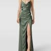 Luxuar Abendkleid Mit Wasserfall-Ausschnitt - Grün