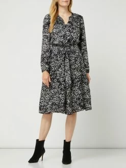 BETTY & CO WHITE Kleid Mit Abstraktem Muster - Schwarz