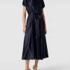 Swing Cocktailkleid Mit Taillenband - Marineblau