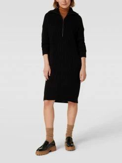 Drykorn Midikleid In Strick-Optik Modell 'Adrik' - Schwarz