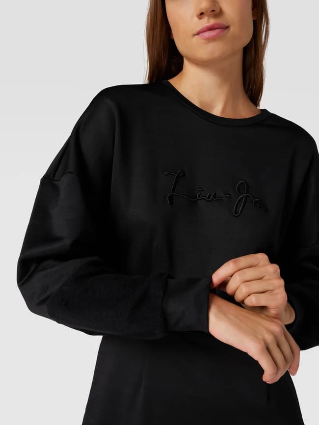 LIU JO SPORT Knielanges Sweatkleid Mit Label-Stitching - Schwarz – Bild 3