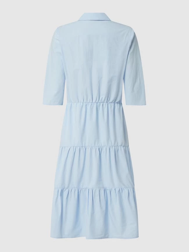 Neo Noir Midikleid Aus Baumwolle Modell 'Jinna' - Hellblau – Bild 3