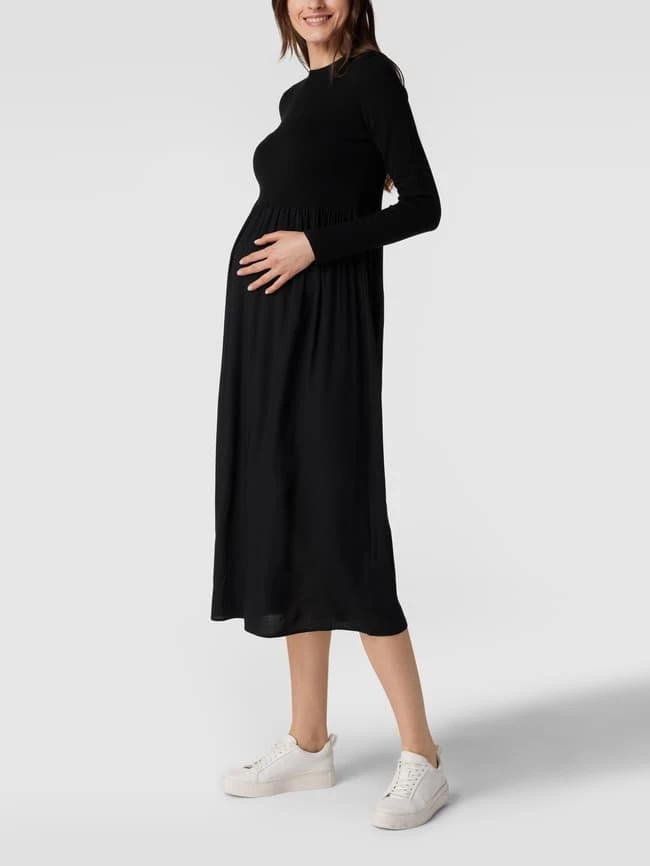 Mamalicious Umstands-Midikleid Mit Rundhalsausschnitt - Schwarz