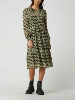 Soaked In Luxury Kleid Mit Allover-Muster Modell 'Poppie' - Grün