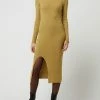 YAS Strickkleid Mit Rippenstruktur - Khaki