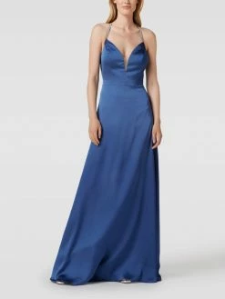 Luxuar Midikleid Mit Herz-Ausschnitt - Bleu