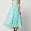Luxuar Abendkleid Mit Allover-Muster - Mint