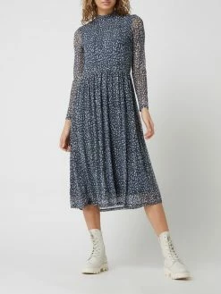 Esprit Collection Midikleid Aus Mesh - Marineblau