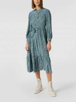 Weekend Max Mara Blusenkleid Aus Seide In Midilänge Modell 'Calore' - Aqua Blau