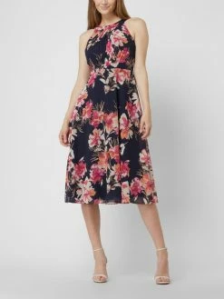 Christian Berg Cocktail Cocktailkleid Mit Floralem Muster - Marineblau