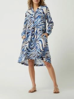 Milano Italy Kleid Mit Allover-Muster - Marineblau