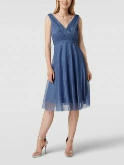TROYDEN COLLECTION Cocktailkleid Mit Taillenpasse - Bleu