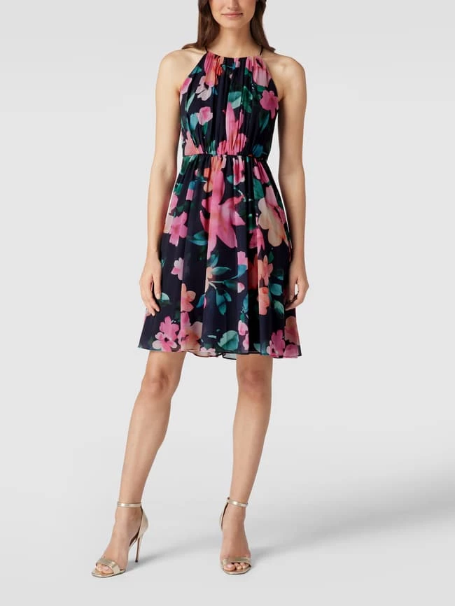 Jake*s Cocktail Cocktailkleid Mit Floralem Muster - Marineblau Meliert 3 Jake*s Cocktail Cocktailkleid Mit Floralem Muster - Marineblau Meliert