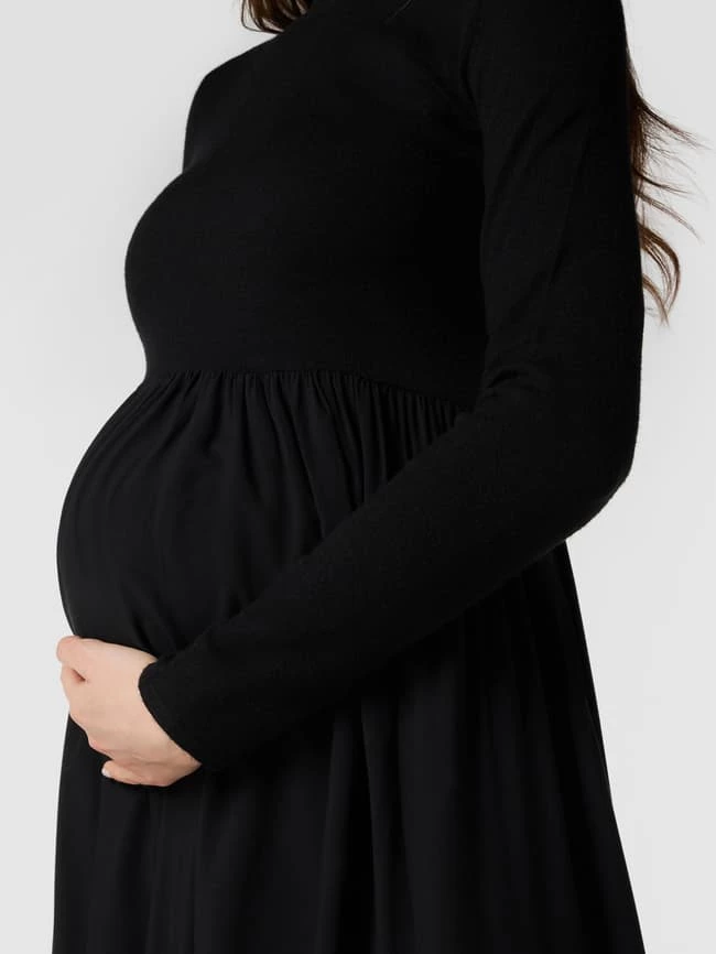 Mamalicious Umstands-Midikleid Mit Rundhalsausschnitt - Schwarz – Bild 3