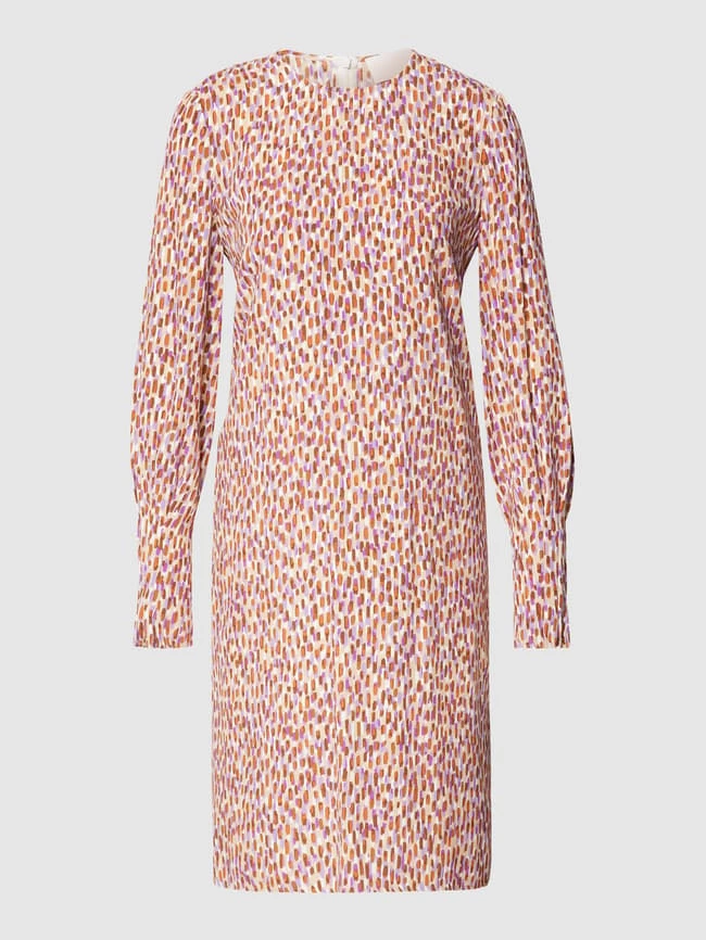 BOSS Casualwear Knielanges Kleid Mit Allover-Muster - Beige – Bild 2