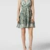 V.M. Cocktailkleid Mit Floralem Muster - Hellgrün