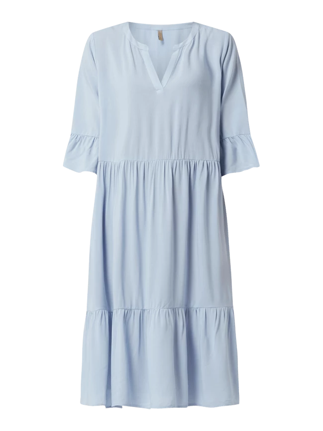 Soyaconcept Kleid Aus Viskose - Bleu – Bild 2