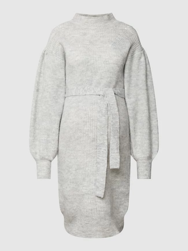 Mamalicious Umstands-Kleid Mit Taillenband Modell 'Lilly' - Hellgrau – Bild 2