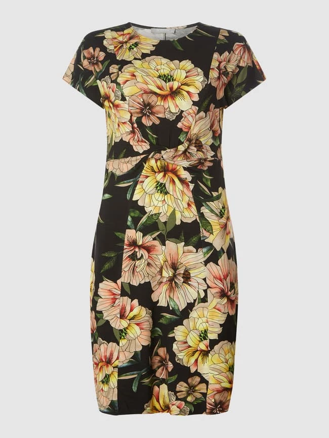 BETTY & CO GREY Kleid Mit Floralem Muster - Schwarz