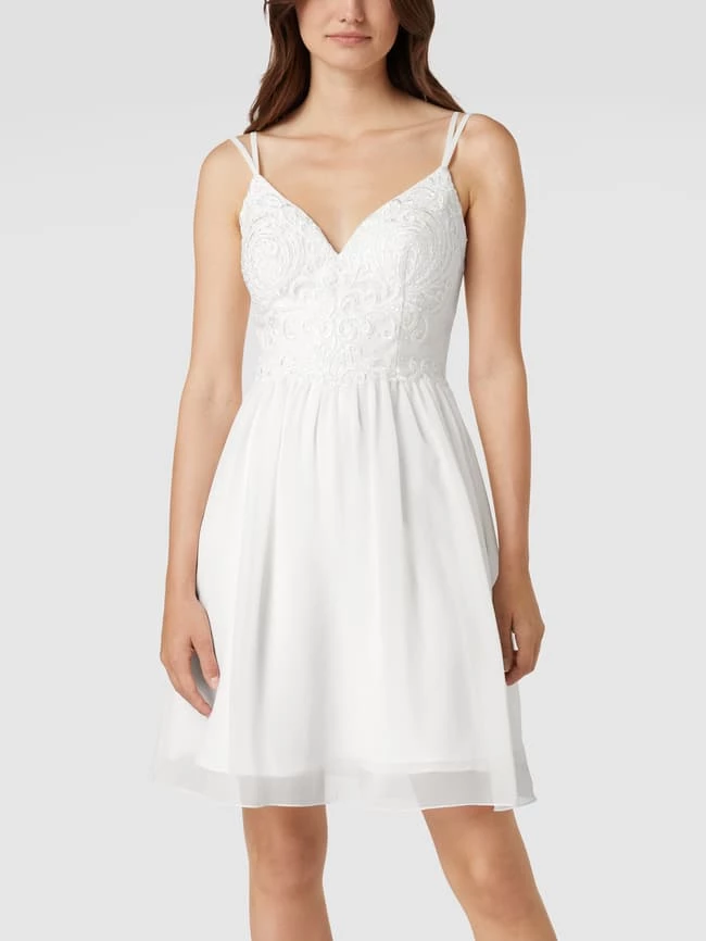 Laona Cocktailkleid In Minilänge Mit Floraler Stickerei - Offwhite – Bild 4