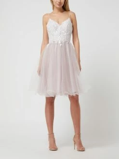 Luxuar Cocktailkleid Aus Spitze Und Tüll - Rosé