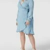 ONLY CARMAKOMA PLUS SIZE Midikleid In Wickel-Optik - Hellblau