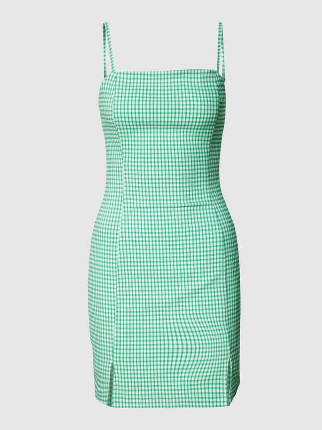 REVIEW Minikleid Mit Vichy-Karo - Smaragdgrün – Bild 2