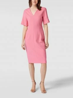 BOSS Etuikleid Mit V-Ausschnitt Modell 'Decine' - Rosa