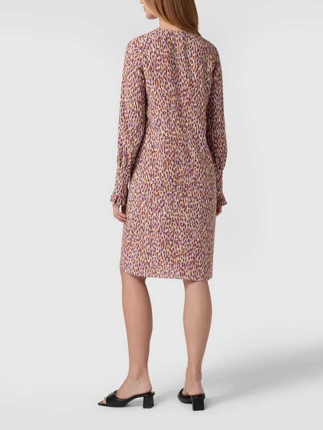 BOSS Casualwear Knielanges Kleid Mit Allover-Muster - Beige – Bild 5