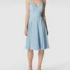 Luxuar Cocktailkleid Mit Taillenpasse - Hellblau